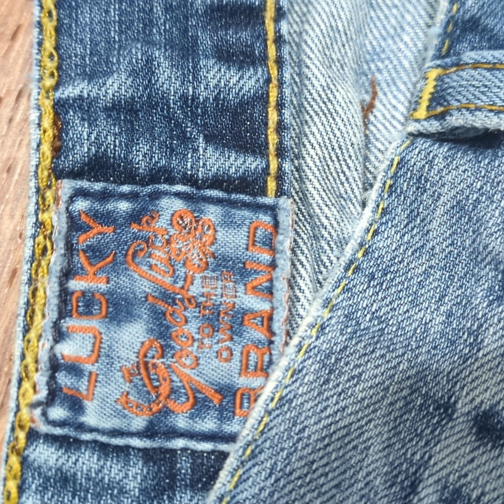 Lucky Brand By Gene Montesano Men's Classic Blue Straight Jeans Long Inseam - Picture 5 of 7